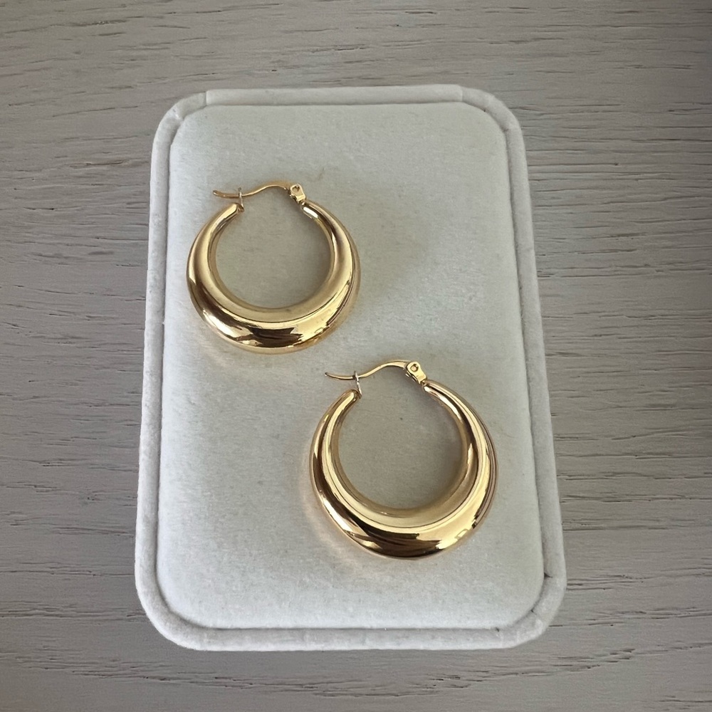 Gold Colored Hoop Earrings